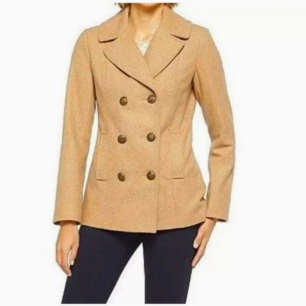 Merona Women's Double Breasted Wool Blend Peacoat Jacket Size S/P